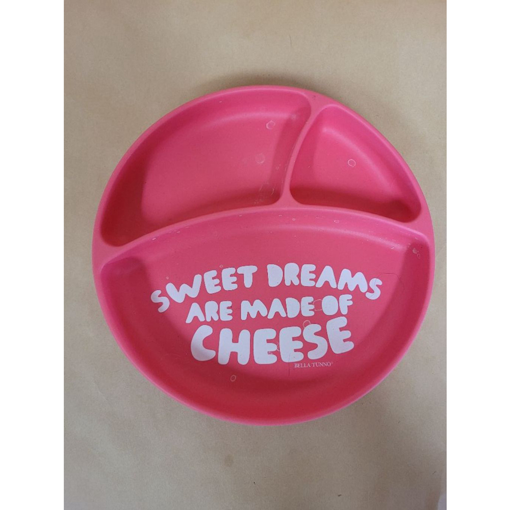 Bella Tunno Sweet Dreams are Made of Cheese Wonder Plate, Pink